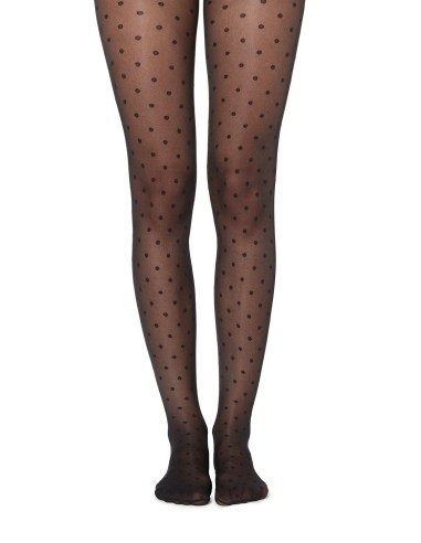 Medias negras cristal topos mini